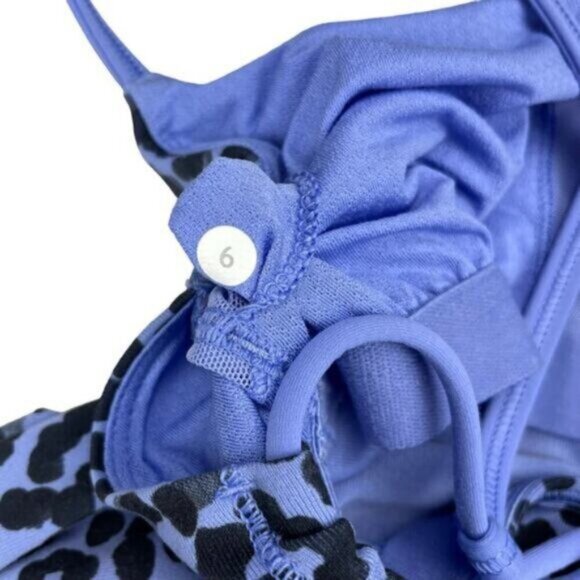 Lululemon Dancing Warrior Tank Ace Spot Lullaby Black Womens Size 6 - Picture 7 of 8